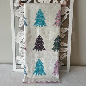 NWT - Docofil - Made in Portugal - Reversible Multi-Color Holiday Trees Throw